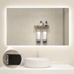 QH - Spiegel met infrarood verwarming en led verlichting - 60cm x 80cm - 450 watt - Afbeelding 2