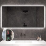 QH - Spiegel met infrarood verwarming en led verlichting - 60cm x 80cm - 450 watt