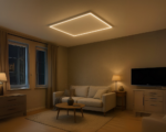 infrarood paneel met verlichting in de woonkamer