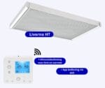 Infrarood plafondpaneel VH Livorno 1200W met dimbare LED verlichting in drie lichtkleuren