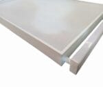 Verwarmingspaneel met verlichting 1200W VH Livorno, 74 x 63 cm, wit aluminium