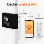 Bediening Superia infrarood paneel: op het paneel, via de wifi-app of met de afstandsbediening