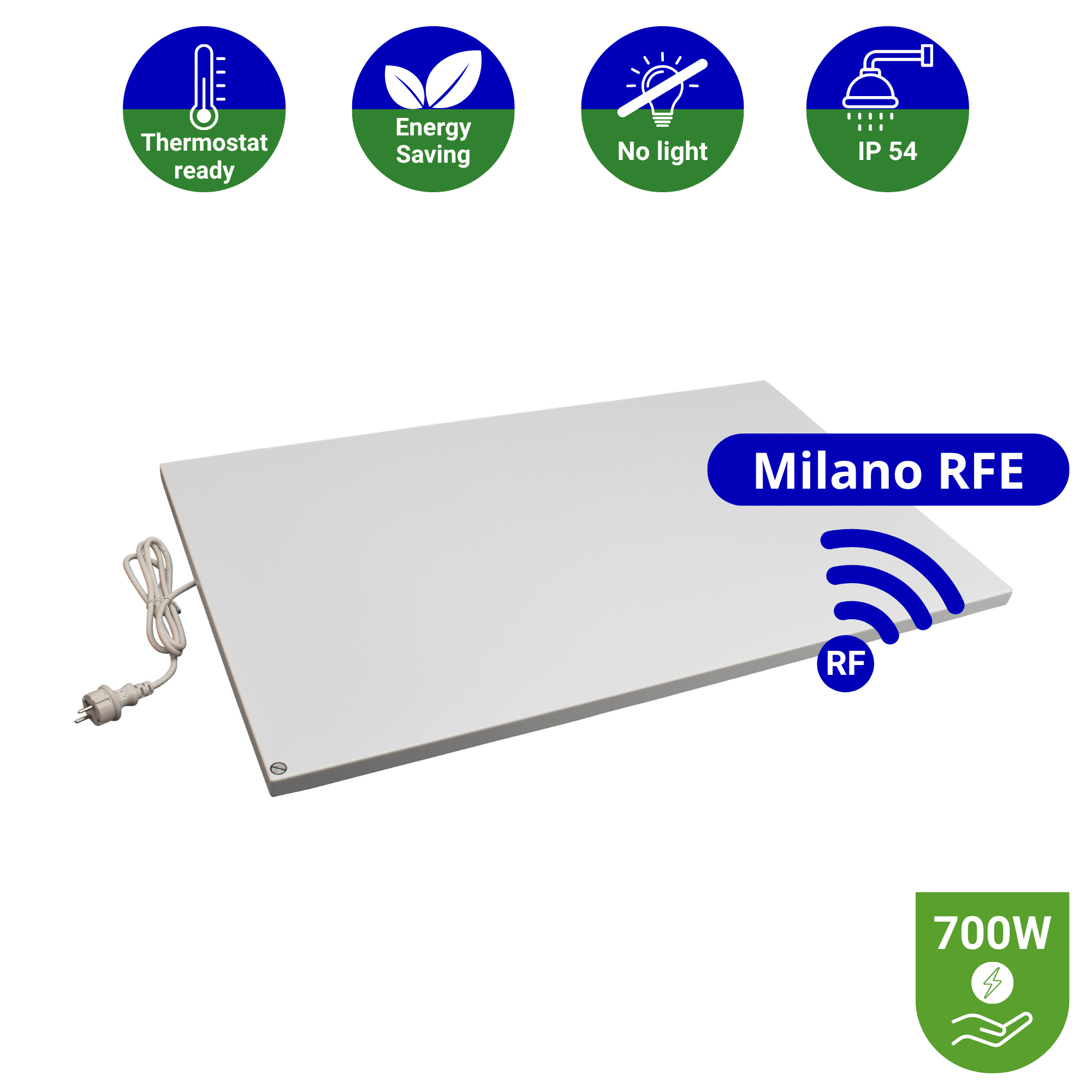Infrarood paneel 700 watt - Milano RFE - 60 x 100 cm - Plafondpaneel met Echo-ontvanger - Afbeelding 1